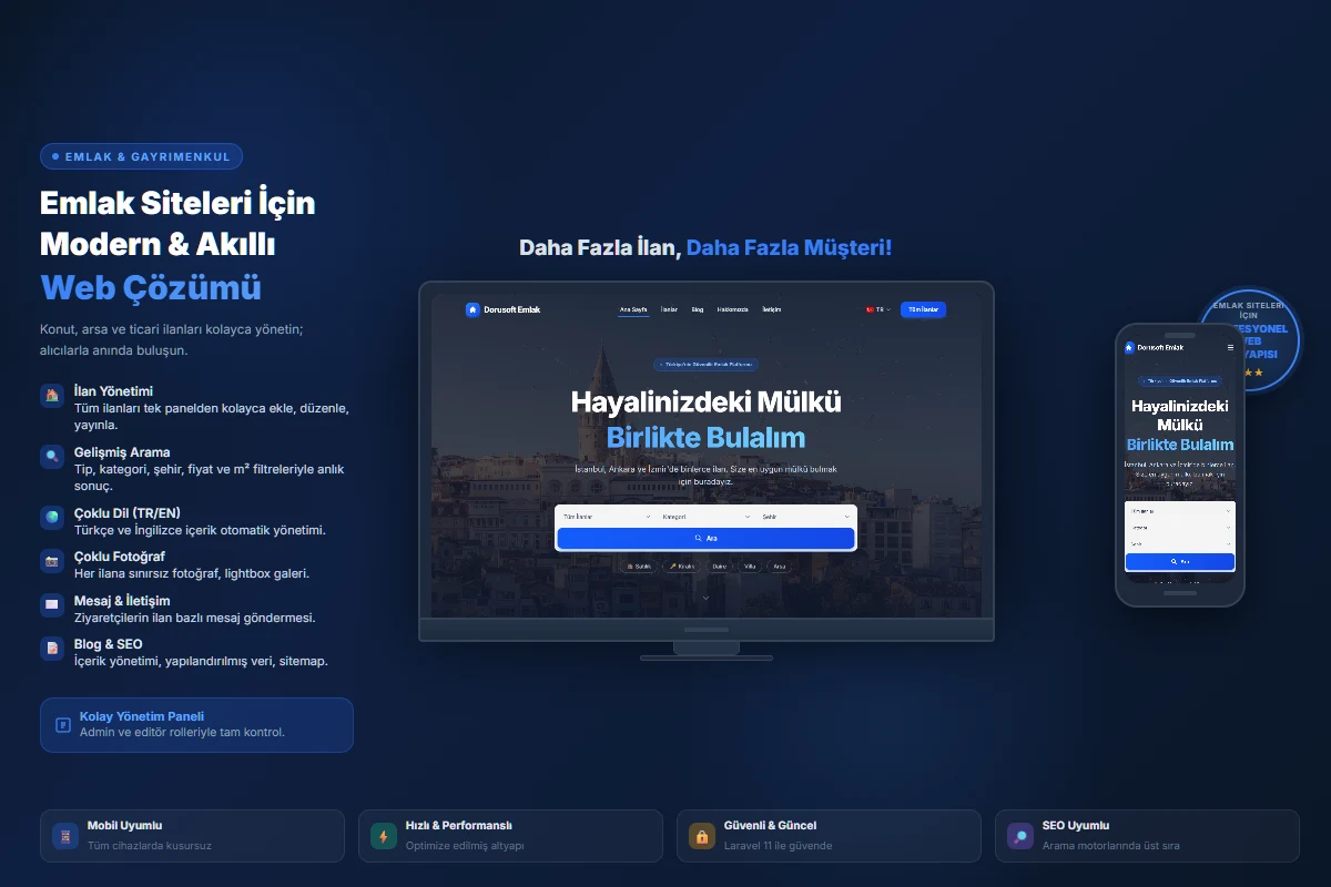 Emlak & Gayrimenkul Web Çözümü